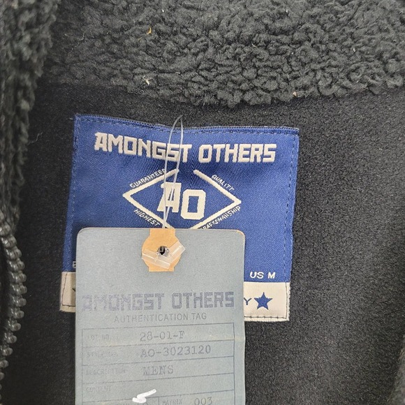 Amongst Others Ribbed-Knit Jacket M‎ Gray Pockets Full Zip Casual - Picture 6 of 7